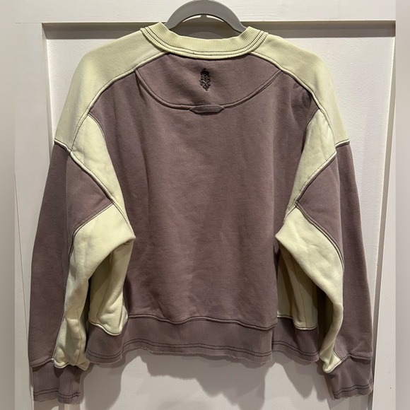 Free People Movement Start Up Pullover Two-Tone Sweatshirt - Size M - Picture 3 of 5